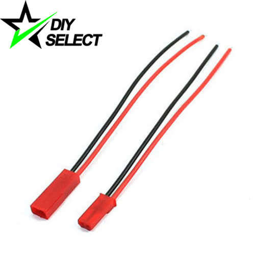 Connector JST 2Pin Wire Red Male + Female Set 100mm Wire **LOCAL STOCK**