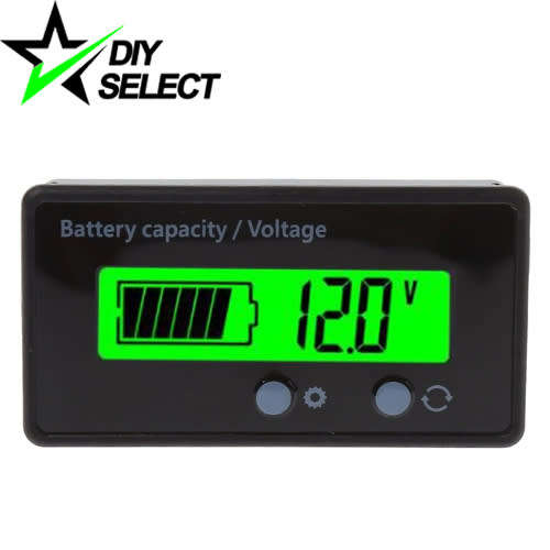 Voltmeter 8-63V Lithium Battery Volt Percentage Capacity Green Display **LOCAL STOCK**