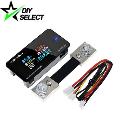 Meter Energy Watt Colour Display 6-IN-1 200V DC 100A + Shunt (KWS-DC200) **LOCAL STOCK**