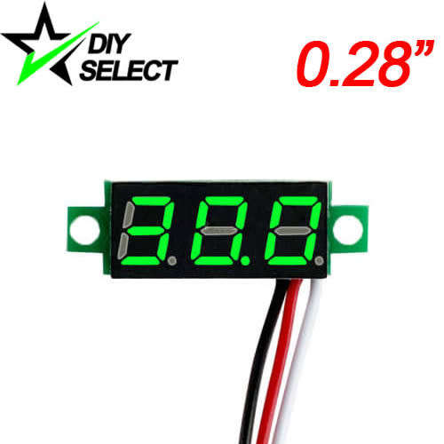 Voltmeter DC 0-30V 0.28` Mini 3 Digit Display Green (XH-028) **LOCAL STOCK**