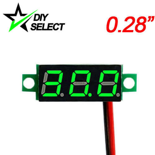Voltmeter DC 4.5-30V 0.28` Mini 3 Digit Display Green **LOCAL STOCK**