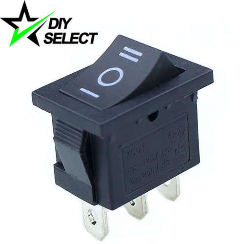 Switch Rocker 15x21mm 3PIN Black 250V 6A On-Off-On **LOCAL STOCK**