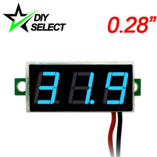 Voltmeter DC 4.5-30V 0.28` Mini 3 Digit Display Blue **LOCAL STOCK**