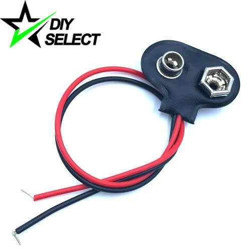 Battery 9V Soft Plastic Snap On Connector + Wire **LOCAL STOCK**