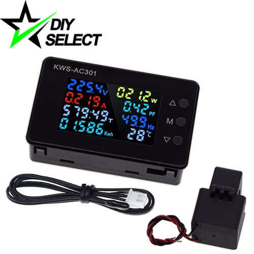 Meter Energy Watt 8-IN-1 220V AC 100A + Open Close Ring **LOCAL STOCK**