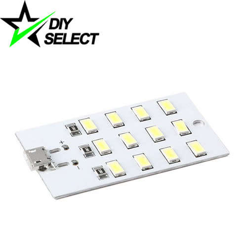 Led Board 5V Micro USB Cool White 12 Led **LOCAL STOCK**