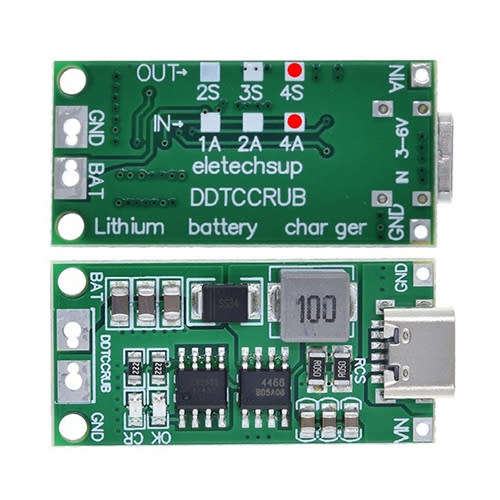 Battery 18650 Charger 4S 4A Step Up (3-6V to 16.8V) Type-C **LOCAL STOCK**