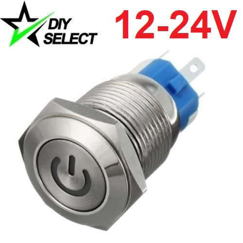 Switch Push Button Latching Illuminated White Led 12-24V DC **LOCAL STOCK**