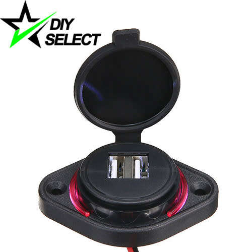 Car Twin USB Charger Power Socket Red Led DC 12-24V **LOCAL STOCK**