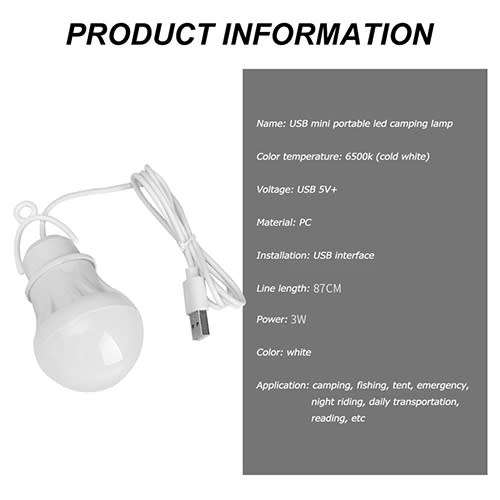 Camping Light Bulb Led Lamp Portable USB **LOCAL STOCK**
