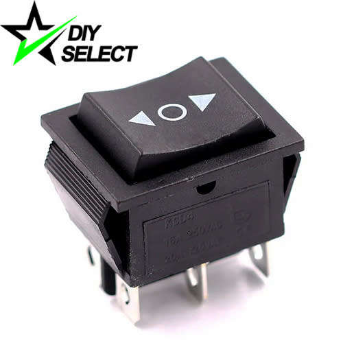 Switch Rocker Momentary Spring Loaded Button 6 PIN Black 250V 16A On-Off-On **LOCAL STOCK**