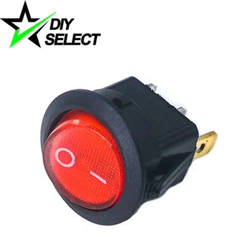 Switch Rocker Red Illuminated 20mm 220V AC **LOCAL STOCK**