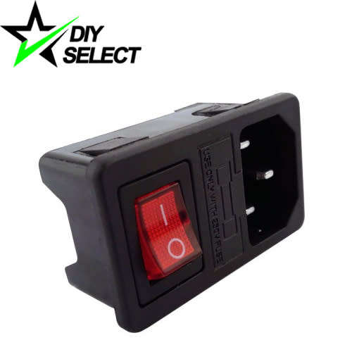 Power Socket with Switch Rectangle Clip in 250V 10A **LOCAL STOCK**