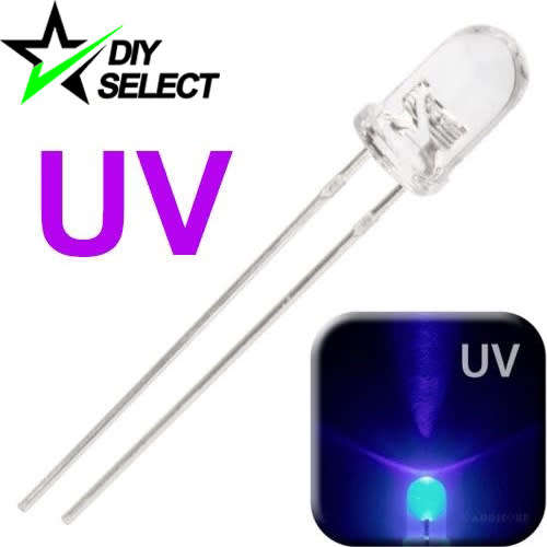 5mm Led Clear UV 395nm (Ultra Violet) **LOCAL STOCK**