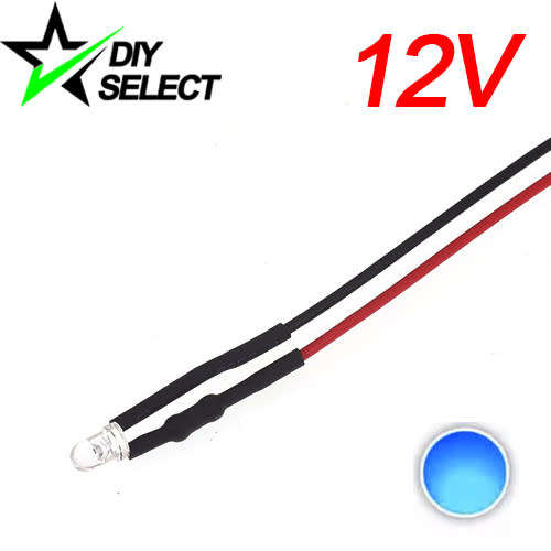 5mm Led Clear Blue 12V Prewired **LOCAL STOCK**
