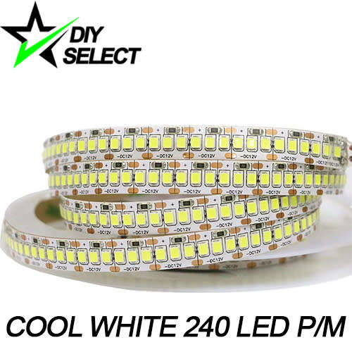 Led Strip 12V Cool White 2835 Non-Waterproof 240 Led p/mtr **LOCAL STOCK**
