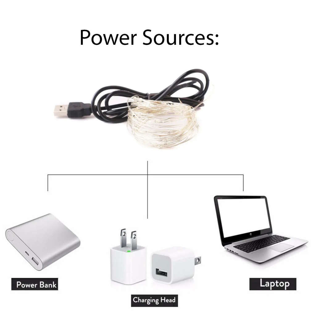 Fairy Light Led Cool White USB 10 Meters **LOCAL STOCK**