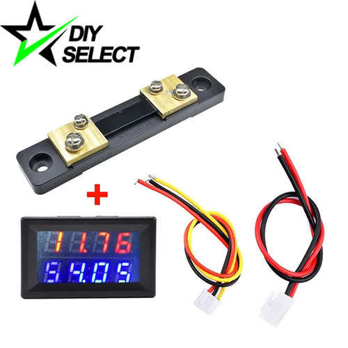 Voltmeter Ammeter DC 0-200V 50A 4 Digit Display + Shunt **LOCAL STOCK**