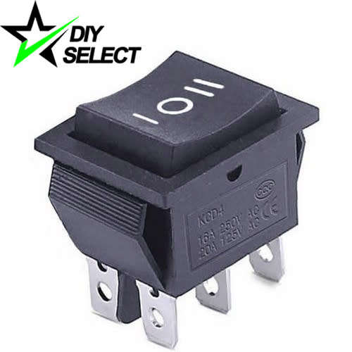 Switch Rocker Panel Button 6 PIN Black 250V 16A On-Off-On **LOCAL STOCK**