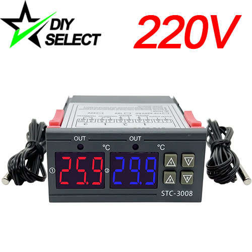 Temperature Controller Thermostat Thermometer Dual Display STC3008 220V **LOCAL STOCK**