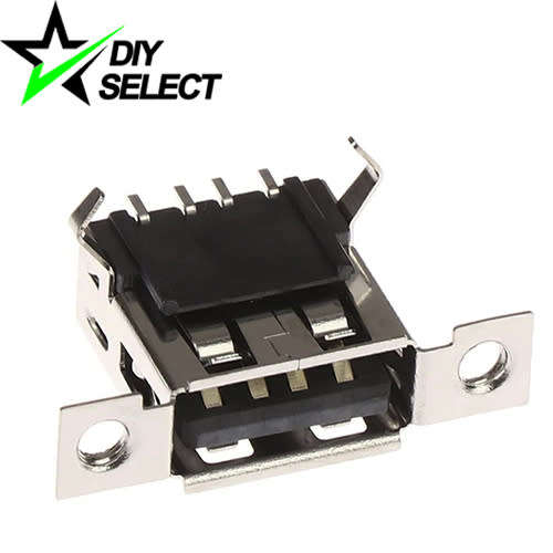 Connector USB 2.0 Female Hole Panel Mount Metal 4 PIN **LOCAL STOCK**