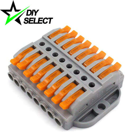 Splice Connector Double Sided Wago 8 Lever with Mount Holes **LOCAL STOCK**