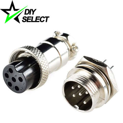 Aviation Connector GX12 12mm 6Pin DC Plug Panel Mount **LOCAL STOCK**