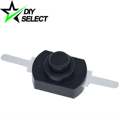 Switch Push Button Latching Small Black 12x12x8mm **LOCAL STOCK**