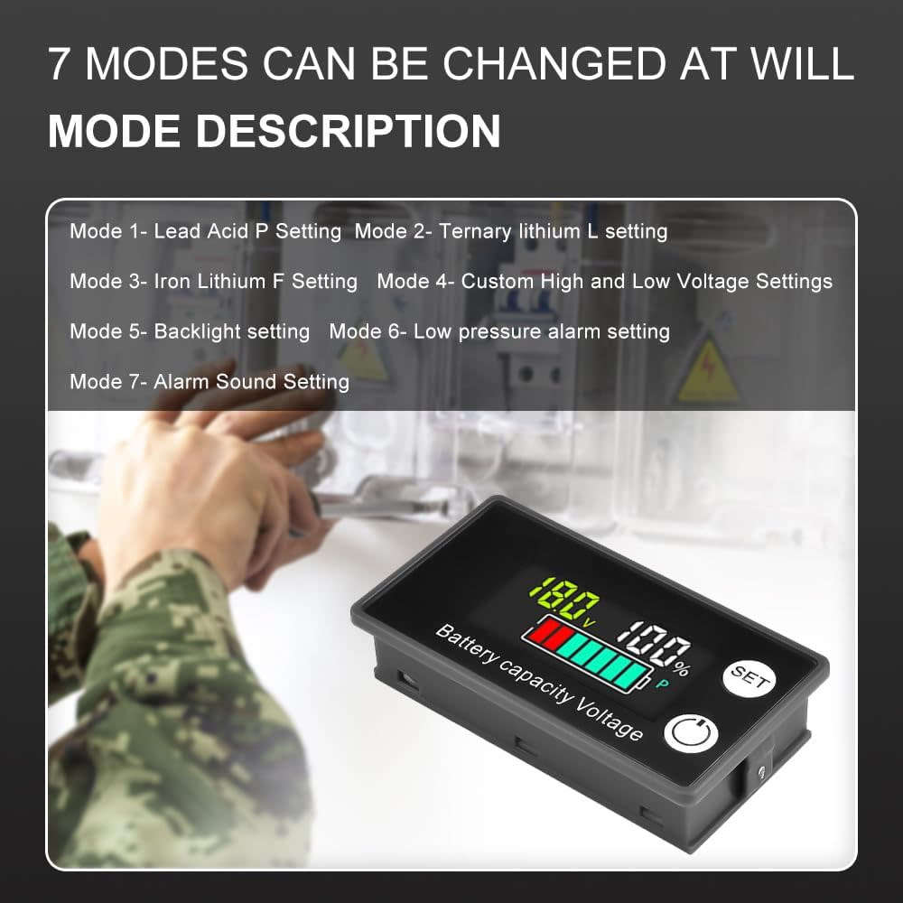 Battery Voltage, Capacity, Percentage, Temperature, Power Meter DC 8 to 100V **LOCAL STOCK**