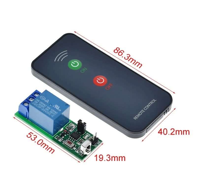 5V DC Relay Module 1 Channel with Infrared Remote for AC/DC Loads **LOCAL STOCK**