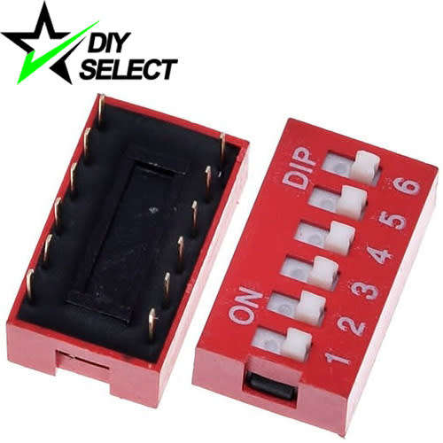 Switch DIP Slide PCB 6Way **LOCAL STOCK**