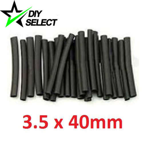 Heat Shrink 3.5mm Diameter 40mm Long Black **LOCAL STOCK**