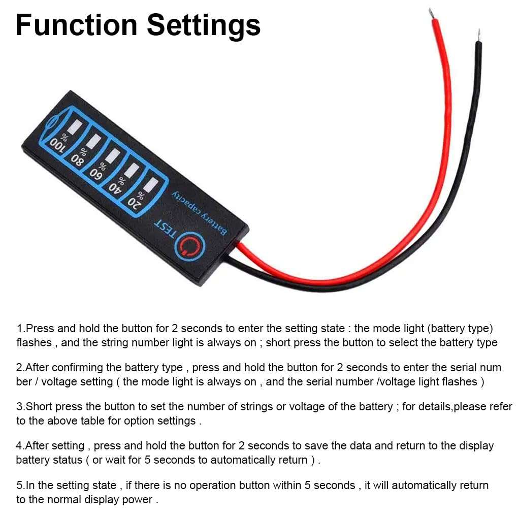 5-30V DC Lithium/Lipo/Lead Acid Battery Capacity Level Indicator 2S-8S **LOCAL STOCK**