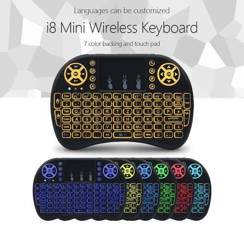 mini Keyboard wth RGB Backlit with Touchpad Handheld for pc ,smart tv and box