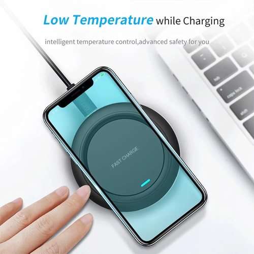 Fast charging 15W  portable QI wireless charger cellphone charging Pad Battery for iPhone and Androi