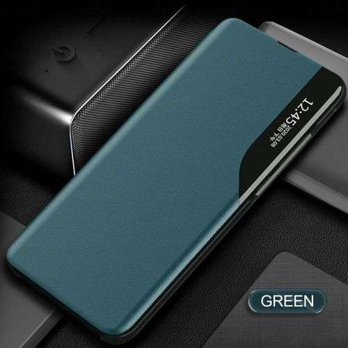 Leather Smart Window View Flip Magnet Cover For Samsung S22 Ultra