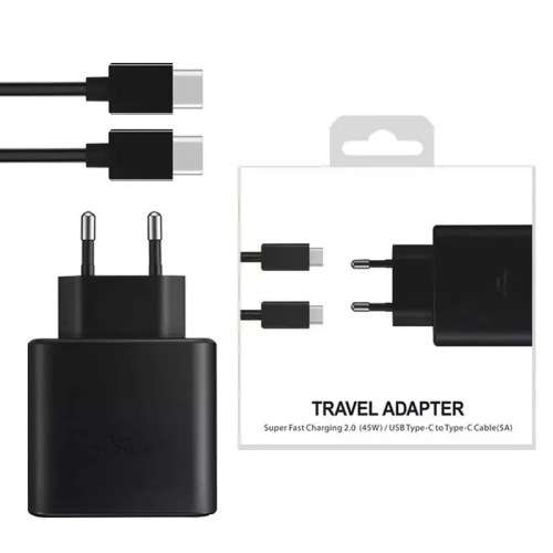 45W USB C Super Fast Charger and 3ft 5A Cable For Samsung Galaxy S22,S21