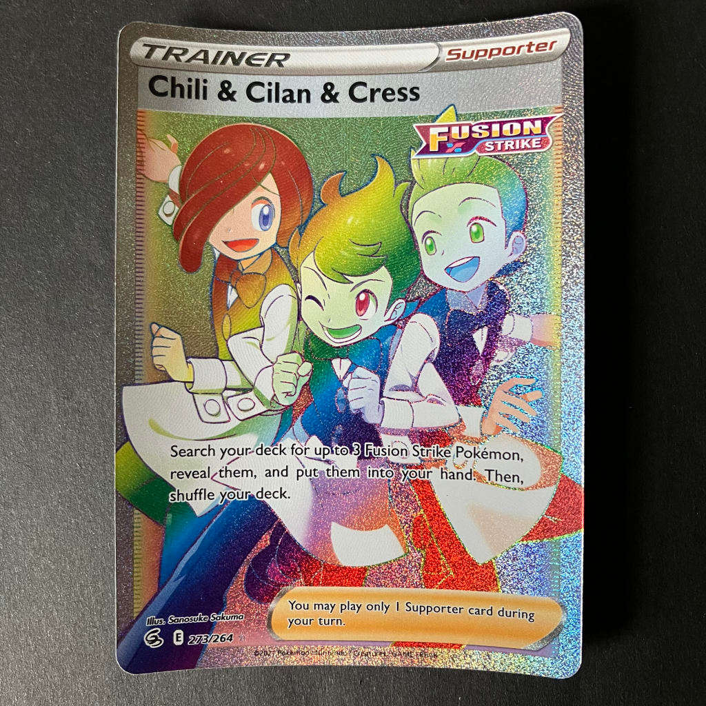 Pokemon Trading Card Game - Chili & Cilan & Cress - 227 / 264 - Fusion Strike - Secret Rare