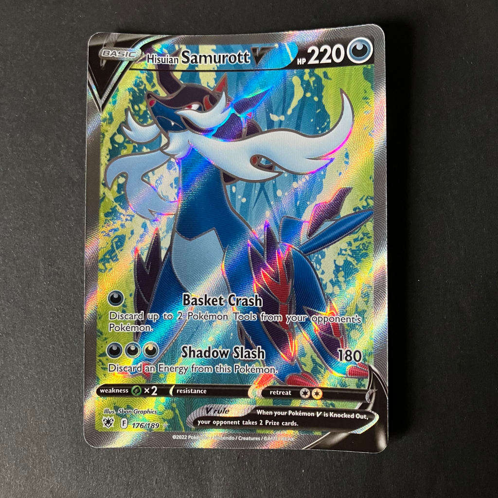 Pokemon Trading Card Game - Hisiun Samurott - 176/189 - Ultra Rare Full Art - Astral Radiance