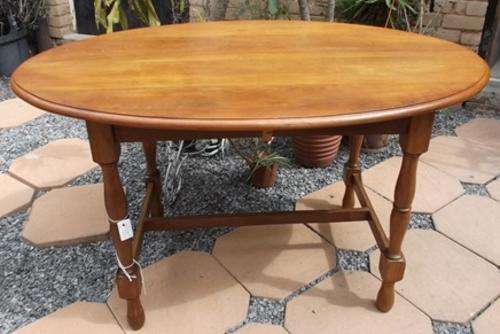 Antique Burmese Teak Oval Table