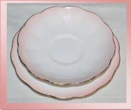 ROYAL ALBERT "Rainbow" Saucer & Side Plate Pink