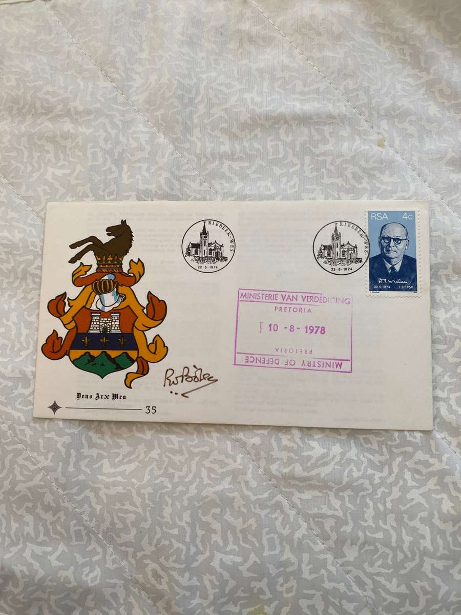 First Day Cover for D F Malan stamp