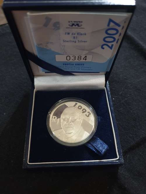 2007 Silver Proof R1 - Mandela De Klerk Combo (2Coins)
