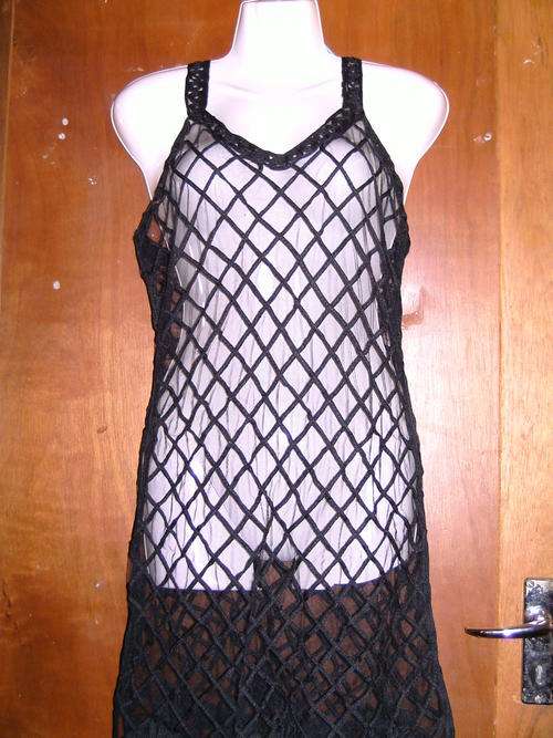 SEXY SEE TRU NETTING EBRIODED DRESS L AND XL