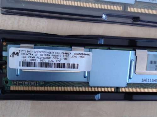 MICRON 1GB DDR2 667 Cl5 ECC - PC2-5300F HP P/N: 398706-051