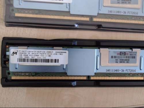MICRON 1GB DDR2 667 Cl5 ECC - PC2-5300F HP P/N: 398706-051