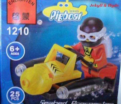 Building Blocks Pigboat Series Seabed 25 pcs (1210)  Compatible with Lego.