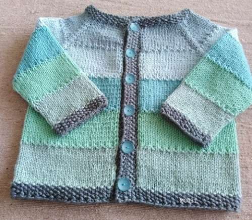 Lovely Baby Cardigan in Aqua shades
