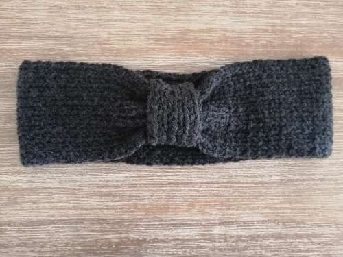 Headband (Charcoal) Hand Knitted