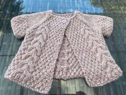 Dusty Pink Short Sleeved Cardigan